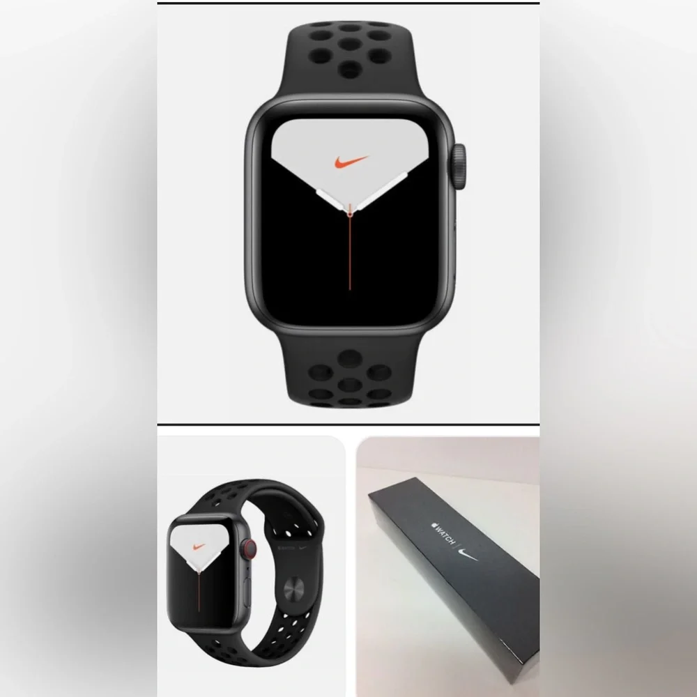 AUTHENTIC APPLE BLACK SPORT NIKE WATCH 40mm Series 5 in Space Gray *NIB*